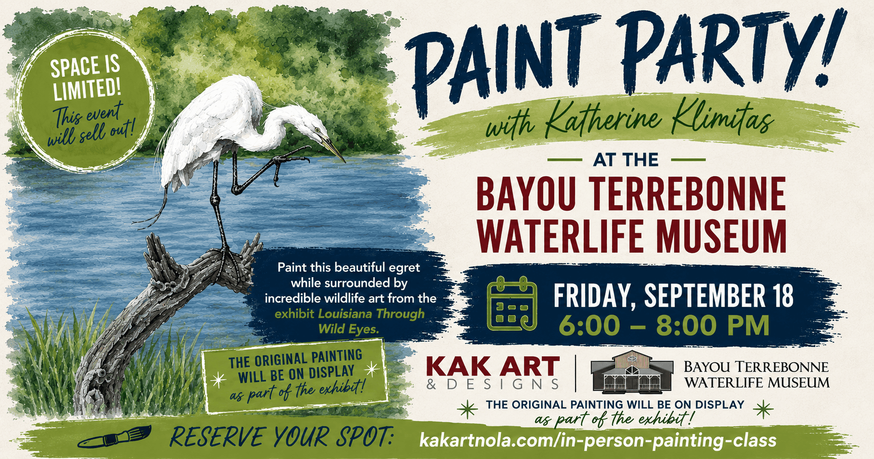 Paint Party at the Bayou Terrebonne Waterlife Museum